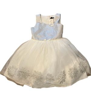 White winter snowflake dress